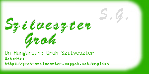 szilveszter groh business card